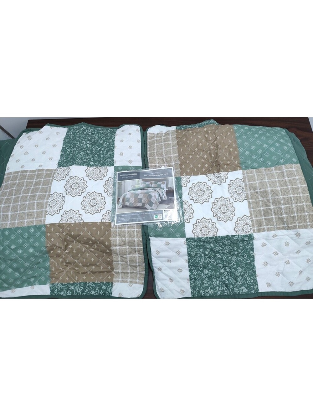 LPN - Madison Park Essentials Full/Queen Square Patch Quilt Set